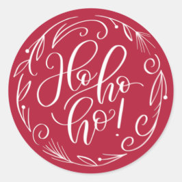 Ho Ho Ho Sticker-juletikett Helgdag Sälar Runt Klistermärke