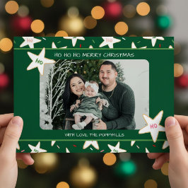 Ho Ho Ho Stjärnkakor Foto Jul Julkort
