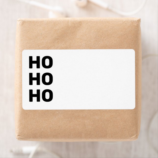 Ho Ho Ho svart tom jul returadress  Fraktsedel (Insitu)