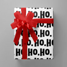 Ho. Ho. Ho. Svart & Vit Chic & Rolig Jul