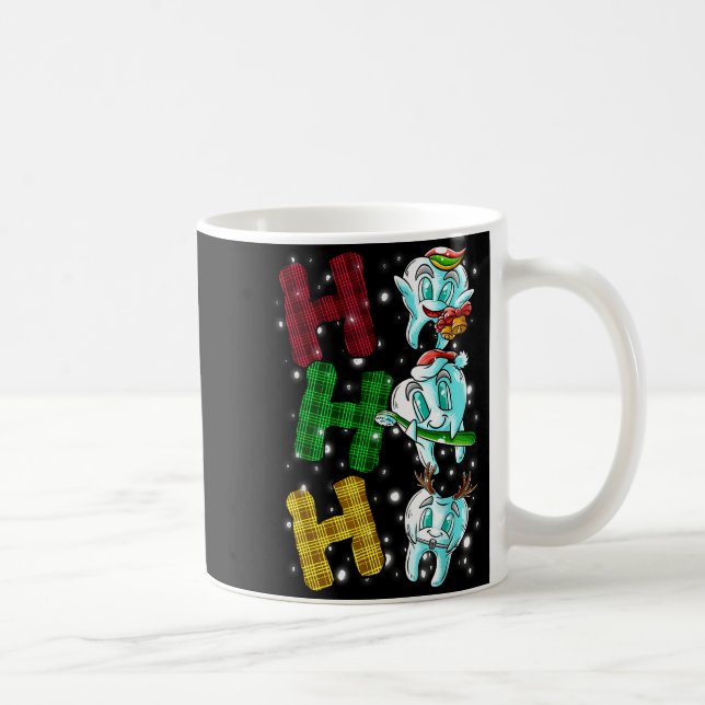 Ho Ho Ho Teeth Santa Claus Dentist Ugly Christmas  Kaffemugg (Höger)