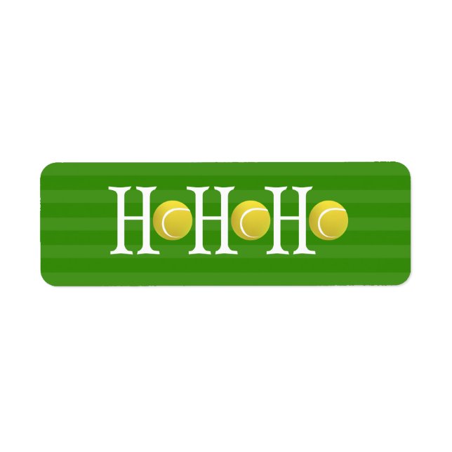 HO-HO-HO - tennis Returadress Etikett (Framsidan)