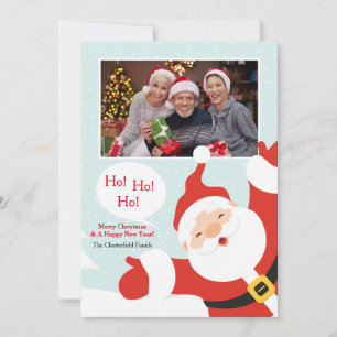 Ho Ho Ho Tomte Foto Julkort