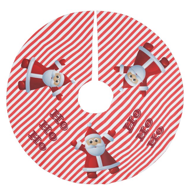 HO! HO! HO! Tomte God Jul Karamellpinne Julgransmatta Borstad Polyester (Framsidan)