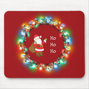 Ho Ho Ho Tomte i julbelysning Anpassad Musmatta