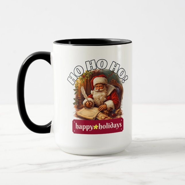 Ho Ho Ho Tomte Julmugg | Festiv Presentidé Mugg (Vänster)
