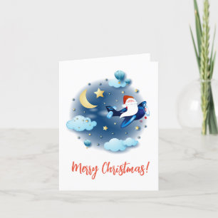 Ho ho ho! Tomte på flygplanet Helgkort