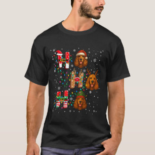 Ho Ho Ho Tomte Renhätta Elf Amerikansk Cocker Sp T Shirt