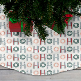 Ho Ho Ho Träd Skirt Julgransmatta Borstad Polyester