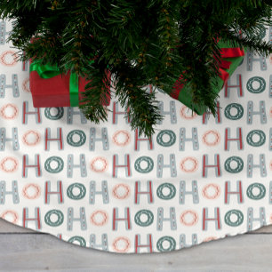 Ho Ho Ho Trädskört Julgransmatta Borstad Polyester