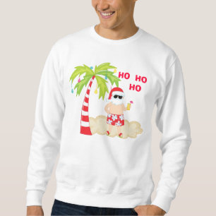 HO HO HO tropisk Santa jultröja Långärmad Tröja