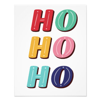 Ho Ho Ho Typography Fototryck