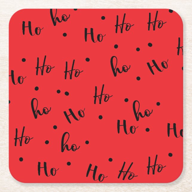 Ho ho ho underlägg papper kvadrat (Framsidan)