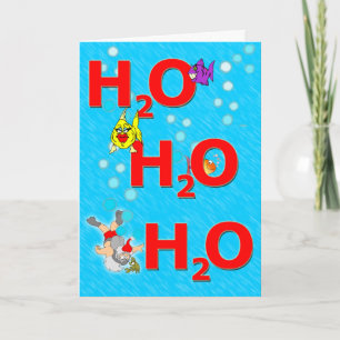 Ho Ho Ho undervattens- julkort Helgkort