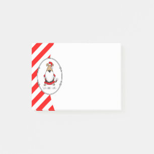 HO HO HO Väldigt roligt Santa Costume Hund Sarcast Post-it Block