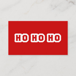 HO HO HO VISITKORT