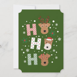 Ho Ho Ho Welsh Terrier God jul Inbjudningar