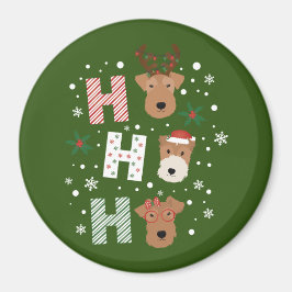 Ho Ho Ho Welsh Terrier God jul Magnet