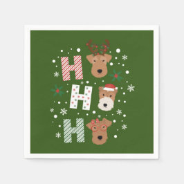 Ho Ho Ho Welsh Terrier God jul Pappersservett