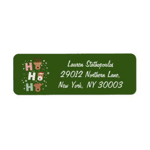 Ho Ho Ho Welsh Terrier God jul Returadress Etikett