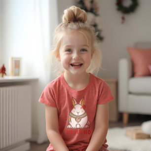 HO HO HO Woodland Forest Bunny Rabbit Helgdag T Shirt