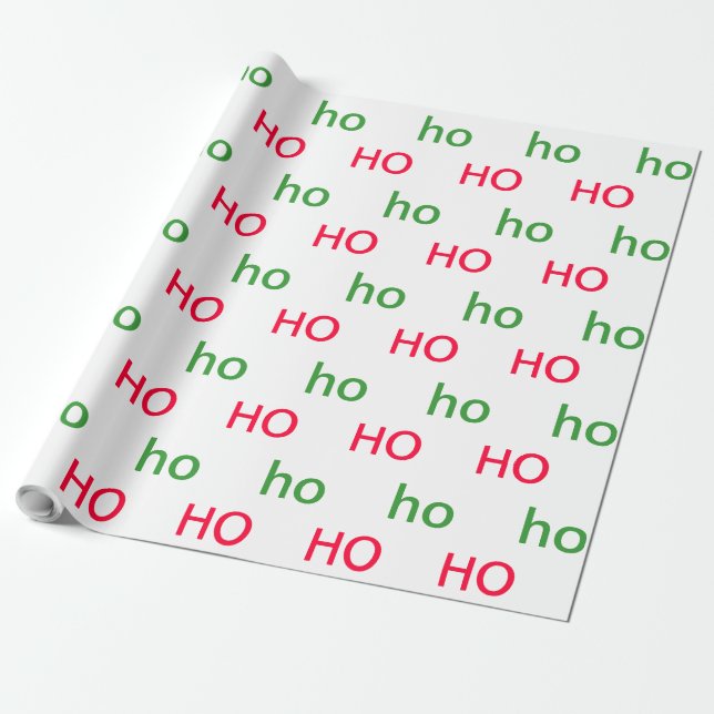HO HO HO Wrapping Papper Presentpapper (Utrullad)