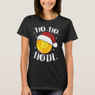 Ho Ho Hodl Crypto Bitcoin Santa Hat Cryptocurrency T Shirt