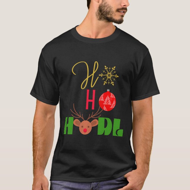HO HO HODL-finstilt julkryptovalutadesign  T Shirt (Framsida)