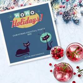 Ho Ho Högtider Midcentury Modern Jul Pappersservett