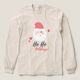 Ho Ho Högtider Santa Ansikte T Shirt