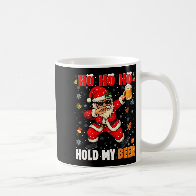 Ho Ho Hold My Drink Cool Dabbing Santa Christmas X Kaffemugg (Höger)