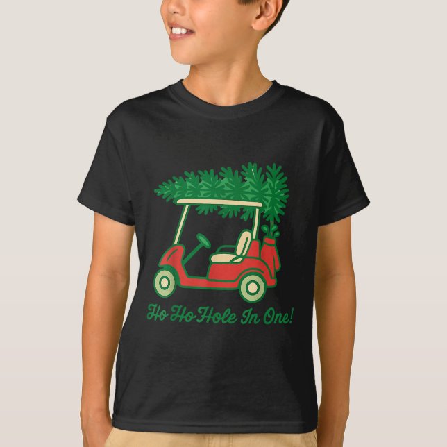 Ho Ho Hole In One Santa Golf Christmas Holiday Gol T Shirt (Framsida)