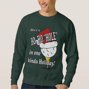 Ho Ho hole in onejulgolfboll Lång Ärmad Tröja
