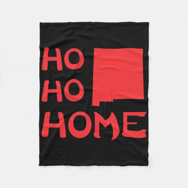 Ho Ho Home New mexico Santa Helgdag Fleecefilt (Framsidan)