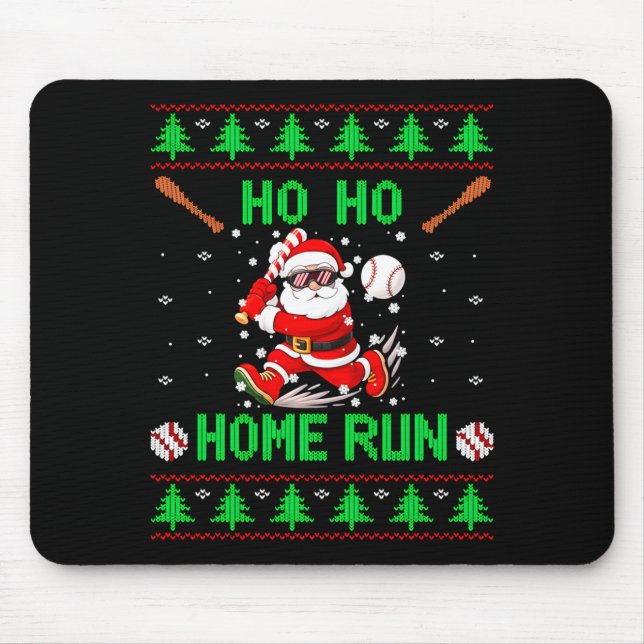 Ho Ho Home Run Baseball Christmas Santa Ugly Xmas  Musmatta (Framsidan)