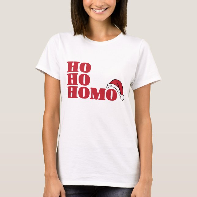 Ho ho homo t shirt (Framsida)