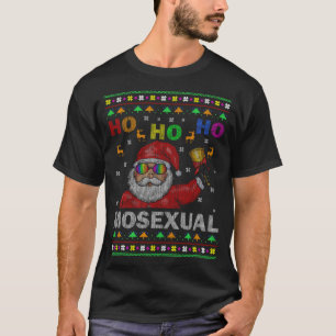Ho Ho Homosexual jultomten Helgdag Gay pride T Shirt