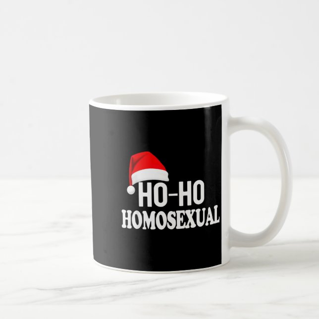 Ho Ho Homoual Funny Pride Christmas Holiday Design Kaffemugg (Höger)