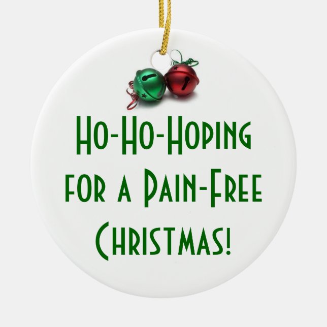Ho-Ho-Hoppas… Julgransprydnad Keramik (Framsidan)