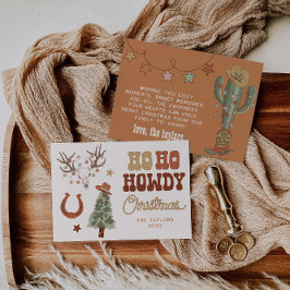 Ho Ho Howdy Cowboys julkort