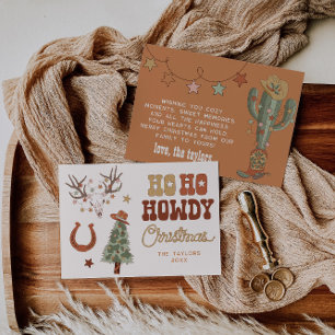 Ho Ho Howdy Cowboys julkort