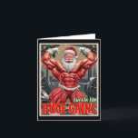 Ho Ho Huge Gains Pumping Bodybyggder Santa Christm Kort<br><div class="desc">Ho Ho Huge Gains Pumping Bodybyggder julgym</div>
