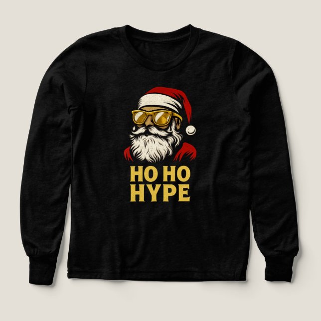 HO HO HYPE – Santa Gold T Shirt (Design framsida)