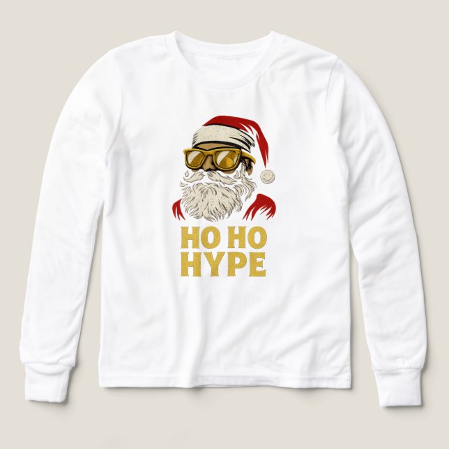 HO HO HYPE – Santa Gold T Shirt (Design framsida)