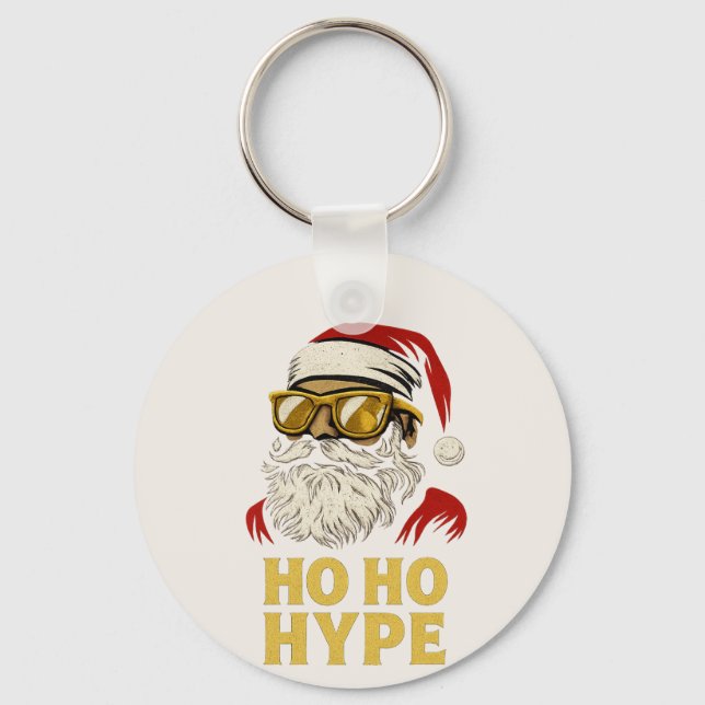 HO HO HYPE – Santa Guld Nyckelring (Framsida)