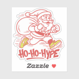 "Ho-Ho-Hype - Streetwear Santa Sneaker Klistermärken