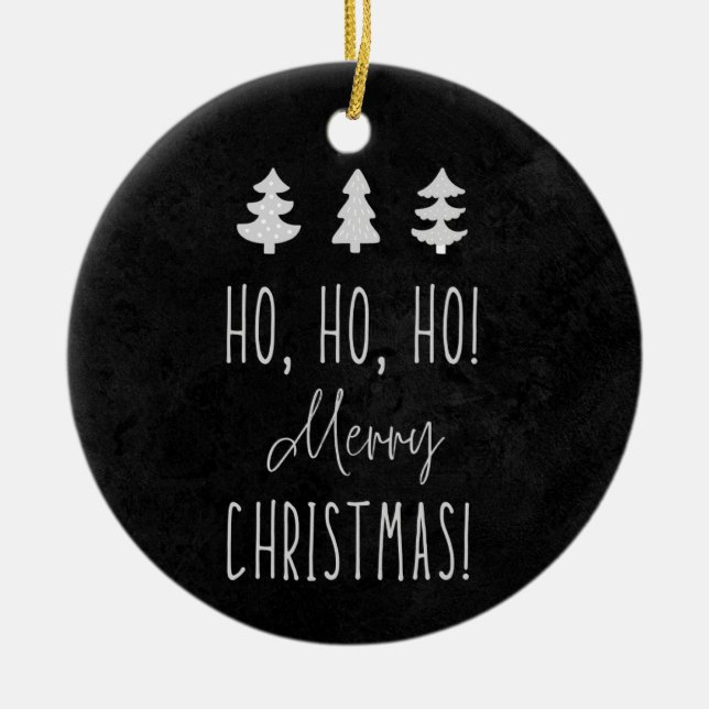 Ho, Ho! Jul! Keramisk prydnadsföremål Julgransprydnad Keramik (Framsidan)