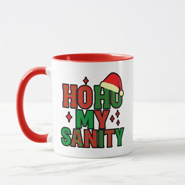 Ho Ho Mitt Förstånd – Rolig Högtid Mugg (Vänster)