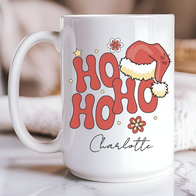 Ho ho mugg, God jul mugg, julklapp Kaffemugg (gift for women, holiday mug for mom, merry christmas coffee cup, festive vibes drinkware, christmas)
