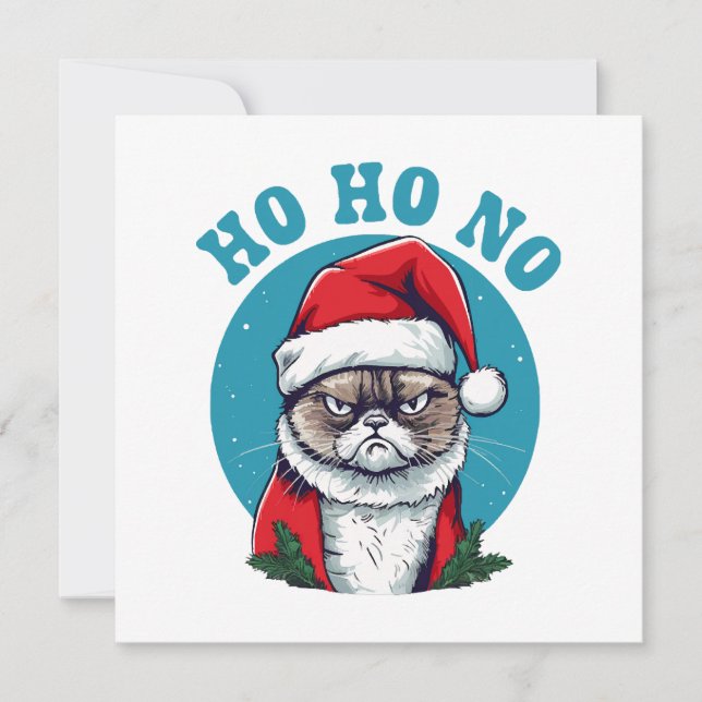 Ho ho nej - rolig grinig tomte katt (Framsida)